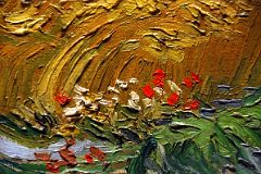 02C Wheat Field with Cypresses close up - Vincent van Gogh 1889 - New York Metropolitan Museum of Art